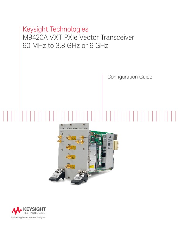 M9420A VXT PXIe Vector Signal Transceiver PDF Asset Page Keysight